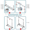 Tatkraft Party Telescopic Clothes Rail Extendable Rack Chrome Plated - Silver