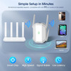 KOCTIC AX3000 WIFI 6 EXTENDER, DUAL BAND WIFI EXTENDER SIGNAL BOOSTER - WHITE