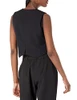 HFS-SS22-CA08 Staples by the Drop Women's Sadie Cropped Slim Vest, Black, L. New