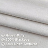 ZYVOLA 100% BLACKOUT CURTAIN 84 INCH FAUX LINEN (W100 X L84, NATURAL) - NATURAL