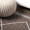 SMB129B-210 JONATHAN Y Tribal Diamond Trellis Indoor Outdoor Runner Rug 2X10 5/8 New