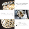 CEENLI 13.7" Modern Crystal Chandelier, 4-Light Black Crystal Flush Mount New