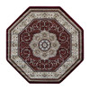 Masada Masada Rugs 5'x5' Traditional Octagon Area Rug in Burgundy - Design B404 New