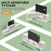 DEVAISE Console TV Stand Entertainment Center Media Bookcase Shelf - White New