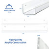VIVO Dual Acrylic 24" Floating Bookshelves Wall Display Organizer 2-Pack New