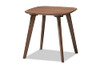 Baxton Studio Dahlia Mid-Century Modern Walnut Wood End Table New