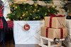 BARNWOODUSA Christmas Tree Collar Box Wooden White Wash X Farmhouse Skirt New