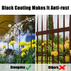 Gtongoko 5 Panels Decorative Garden Fence 18" x 7.5 ft B091SX1YTJ - BLACK New