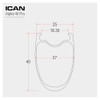 ICAN Alpha 55 Pro 1521g Carbon Road Bike Wheelset Clincher Tubeless - Black