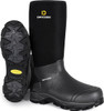 DRYCODE MENS RUBBER BOOTS, 5.5MM NEOPRENE WATERPROOF - 7 - BLACK/WHITE/YELLOW