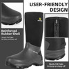 DRYCODE MENS RUBBER BOOTS, 5.5MM NEOPRENE WATERPROOF - 7 - BLACK/WHITE/YELLOW