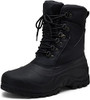 Jousen Men's Waterproof Snow Boots Black Insulated Winter Boot - Size 8
