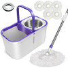 Masthome Mop and Bucket with Wringer Set, Spin Mop B0B4VY7557 - Black/Blue New