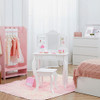 Fantasy Fields Little Princess Anna Vanity Set Mirror Drawer Stool - White New