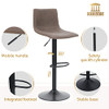 HERA'S PALACE Adjustable Bar Swivel Stools Set of 2 Modern Chairs - Grey New