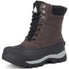 Mishansha Men's Waterproof Winter Duck Boots Insulated Fur Lined, Brown 11