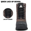 Mishansha Men's Waterproof Winter Duck Boots Insulated Fur Lined, Brown 11