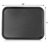 New Star Foodservice 531131 Black Plastic Fast Food Tray, 14 by 18-Inch, 12 Pack New