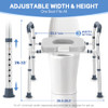 Upgraded 500lb Padded Toilet Seat Riser, Adjustable Height & Width for Seniors New