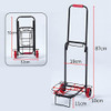 Folding Hand Truck Dolly Shopping Cart Dolly 2 Wheels 80lbs Capacity - Black New