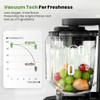 BlendTide Commercial Blender, 1500W Vacuum Blender for Less Foam - Black New