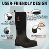 HUNTIT Rubber Work Boots for Men Multi-Season Waterproof Rubber Boots Black 8 New