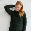 Aran Woollen Mills Eireann Mens Irish Cable Knit Sweater Emerald Green XX-Large New
