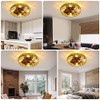 Caged Ceiling Fans With Light 18" Hemp rope Bladeless Low Profile Ceiling Fan New