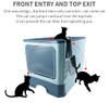 AOSUI Covered Cat Litter Box extra large Foldable litter box odor filter - Grey New