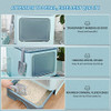 AOSUI Covered Cat Litter Box extra large Foldable litter box odor filter - Grey New