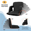 LILYPELLE 4.72" Extra Thick Stadium Seat with Back Support - BLACK New