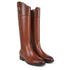 Vionic Women's Tall Boot Zip Up Brown Leather 7.5 Medium- Wide Calf New