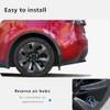 CYBERBEANS 4Pcs for Tesla Model Y Wheel Covers 19" Carbon Fiber Matte Black New