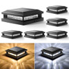 BOSCEOS SOLAR POST CAP LIGHTS 6 PACK 4X4 4.5X4.5 5X5 POSTS 6P - BLACK