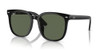 RAY-BAN UNISEX SQUARE SUNGLASSES RB4401D BLACK GREEN - 55MM