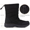 FW FRAN WILLOR Womens Winter Snow Boots Waterproof Warm Fur Size: 9 - Black New