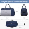 BAVERGE ROLLING TRAVEL DUFFLE BAG WITH WHEELS (WET POCKET) - NAVY