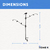 Home-X Multihook Bird Feeder Stand with Adjustable Branches and Deck-Mounting New