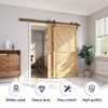 FREDBECK 8FT Single Track Bypass Sliding Double Barn Door Hardware Kit New