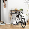 Petiture 3 Bicycle racks with storage, garage storage management, metal (Black)