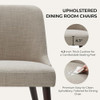 CHITA Mid-Century Modern Dining Chair, Set of 2, Flax Beige Fabric