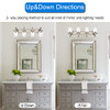 MELUCEE 31" Vanity Lighting Fixtures Brushed Nickel Hammered Glass Shade