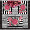 Altoona Geometric Paper Placemats 24/pack Ner Black/White Stripe Rectangle New