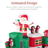 Best Choice Products Inflatable Christmas Train Animated Santa Holiday Decor New