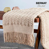Bernat Blanket Yarn Super Bulky Soft Chenille Yarn, Vintage White, 3-Pack New