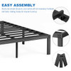 ULIESC KING SIZE BED FRAME PLATFORM 14 INCH HIGH METAL FRAME NOISE-FREE BLACK