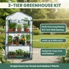 50-176 PURE GARDEN 3 TIER MINI GREENHOUSE 27.5X19X50-INCH BLACK