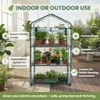 50-176 PURE GARDEN 3 TIER MINI GREENHOUSE 27.5X19X50-INCH BLACK