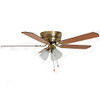 Boston Harbor 555706 CF-78049L Hugger Ceiling Fan 3 Light, Brown New