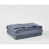 VINCE CAMUTO VIV11012 CLASSIC 100% BASKET WOVEN COTTON THROW BLANKET Dusty Blue New